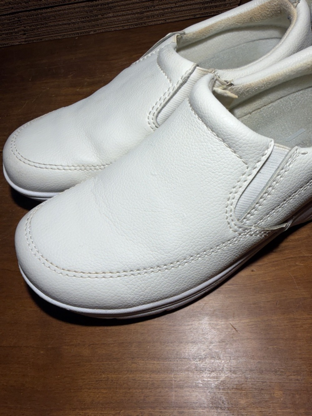 Women’s White Slip-On Casual Loafers - Comfortable Everyday Flats View 3